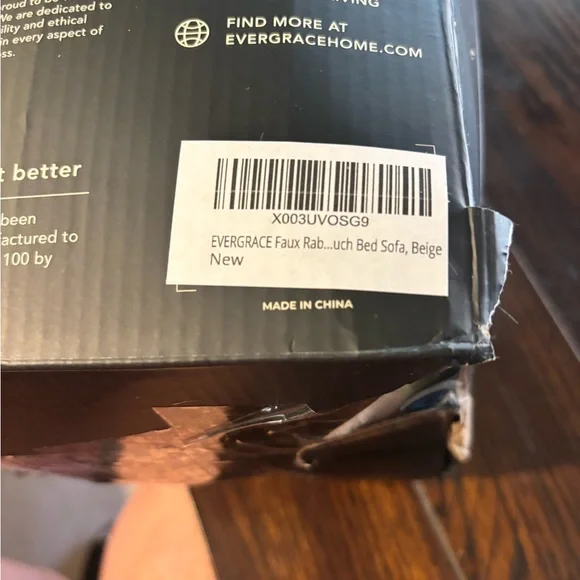 EVERGRACE Faux Rabbit Fur Throw Blanket 60x80 Beige Plush Reversible Velvet - Picture 9 of 15